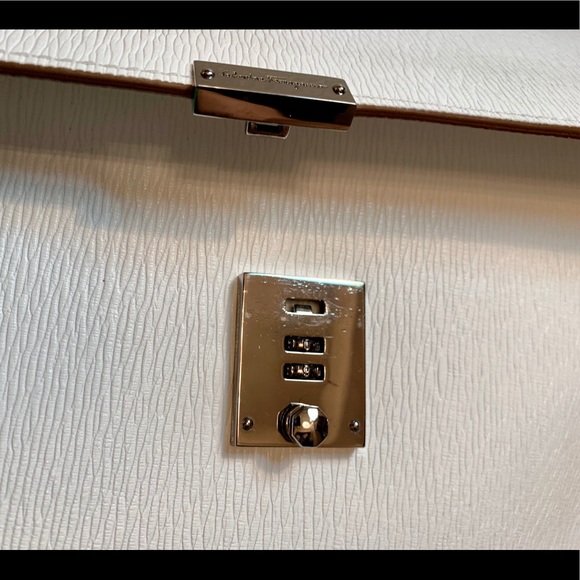 Salvatore Ferragamo Rare Revival Briefcase White - Picture 4 of 12